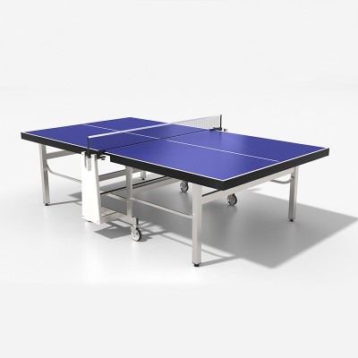 Bi-fold mobile table tennis table