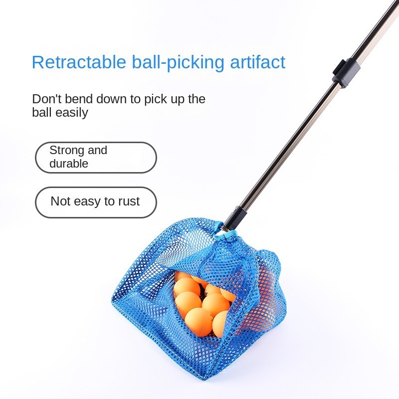 Retractable ping-pong ball picker